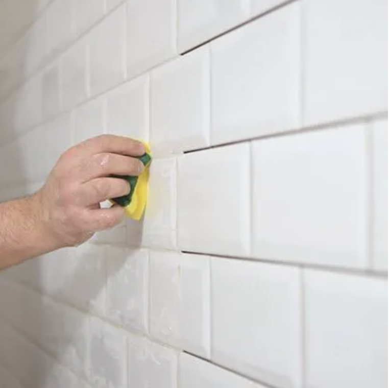 Cleaning refinished tile surface